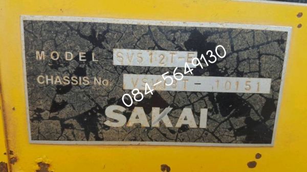 รถบด 10 ตัน 2 เพลา SAKAI SV512TF รถพร้อมใช้งาน เอกสารเล่มทะเบียน