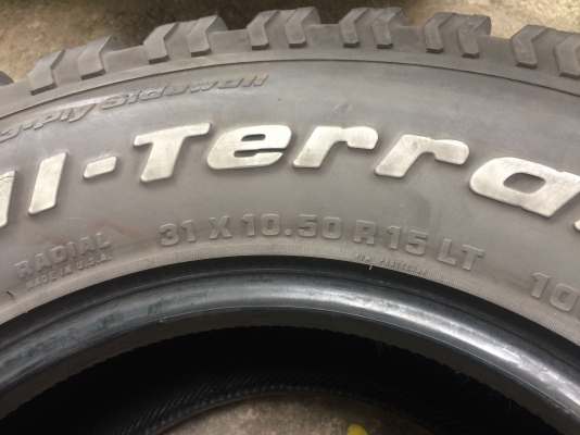 มือ2 BF Goodrich All-Terrain KO 31 10.5 r15 มือ2 BF Goodrich All-Terrain KO 31 10.5 r15
