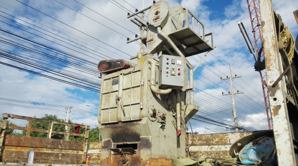 ตู้พ่นทรายระบบกลิ้งเม็ดยิงระเบิด Made in Taiwan พร้อมอุปกรณ์