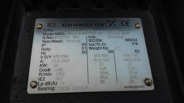 ปั้มน้ำแรงดันสูงมัลติสเตทแบบตั้ง GRUNDFOS ขนาด 40 HP 380V Hmax 149 m / Q 64 m3/h ท่อ 4” ปั้มน้ำแรงดันสูงมัลติสเตทแบบตั้ง GRUNDFOS ขนาด 40 HP 380V Hmax 149 m / Q 64 m3/h ท่อ 4”