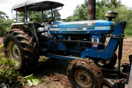 รถไถนาFORD 6600 เสื้อเรียบ ปั้มแบน ผาน7+ดันหน้า