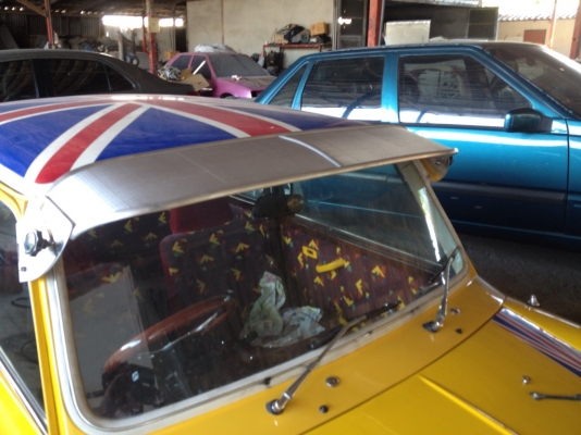 mini visor แก็บกระจกหน้า mini austin ของแต่งในฝัน