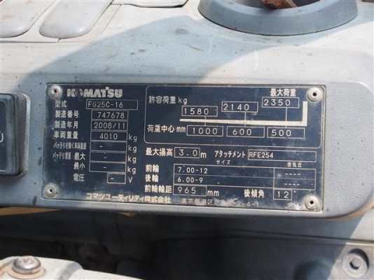 FORKLIFT KOMATSU FG25C-16 รถนอกนำเข้าจากญี่ปุ่น รถสวย พร้อมใช้งาน