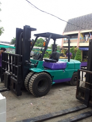 forklift 5 ตัน  MISUBISHI FD50  เกียร์AUTO ดีเซล S6E ดับสวิท  ยกสูง 3.0 เมตร งากระดก