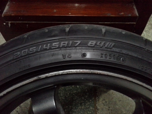 ขายล้อTE37 สีบรอน ขอบ17 กว้าง7 4/100 พร้อมยางDUNLOP DZ101 205-45-17ญี่ปุ่น  ปี11ถูกๆ