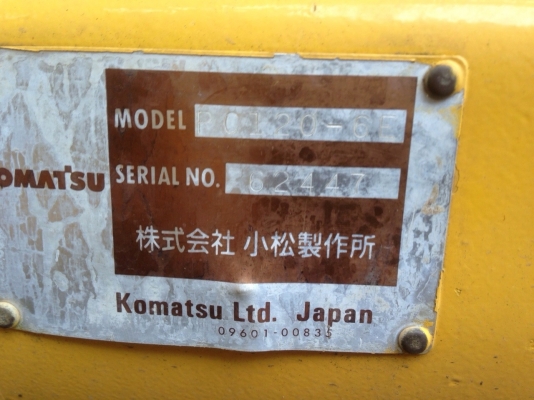 ขายรถแบคโค Komatsu PC 120 -6E นำเข้าจากประเทศญี่ปุ่น