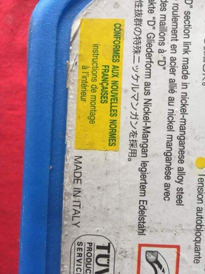 Chains WEISSENFELS Made in Italy โซ่พันล้อกันลื่น