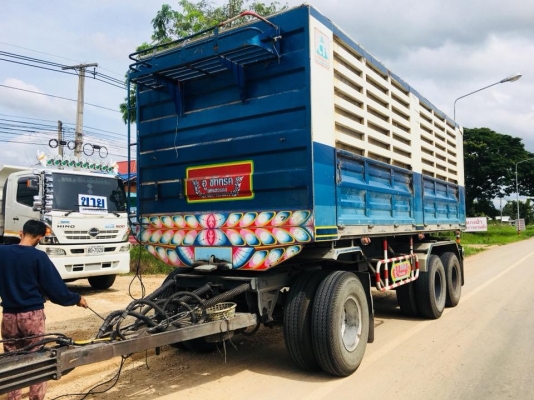 ลูกพ่วงดัมพ์คอกเกษตรเข้าใหม่ 2 คัน #กระบะเหล็กอู่ซีทีทรัค ปี53 #กระบะมิเนียมอู่พงษ์ไพบูลย์ ปี 52 สามเพลาแท้ยาว 6.80 เมตร ทะเบียนพร้อม