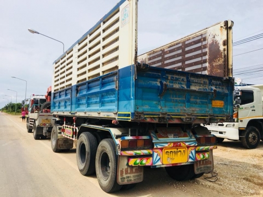 ลูกพ่วงดัมพ์คอกเกษตรเข้าใหม่ 2 คัน #กระบะเหล็กอู่ซีทีทรัค ปี53 #กระบะมิเนียมอู่พงษ์ไพบูลย์ ปี 52 สามเพลาแท้ยาว 6.80 เมตร ทะเบียนพร้อม