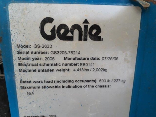 กระเช้าไฟฟ้า X-LIFE GINIE GS2632 ยกสูง 7.9 เมตร มือสองญี่ปุ่น
