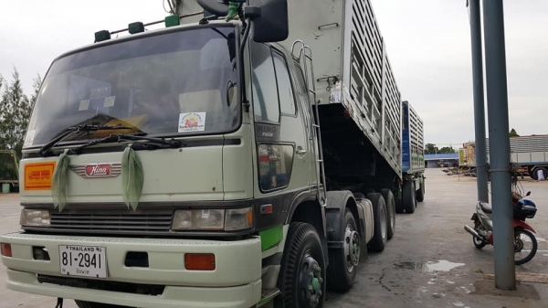 HINO 3M เครื่องเดิม M10C 240 แรง ปี 38 เกียร์เดิมสโลยก แม่ลูกดัมพ์ รถโรงสีออกป้ายแดง ลูกต่อใหม่ ปี 54 อู่ CT