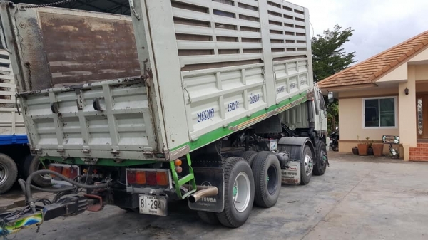 HINO 3M เครื่องเดิม M10C 240 แรง ปี 38 เกียร์เดิมสโลยก แม่ลูกดัมพ์ รถโรงสีออกป้ายแดง ลูกต่อใหม่ ปี 54 อู่ CT