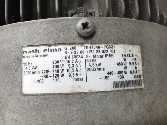 ขายริงโบลเวอร์แรงดันสูง ใบพัด 2ชั้น Siemens 5.5HP. 380V สภาพสวย หมุนนิ่ม ให้ลมแรง พร้อมใช้งาน