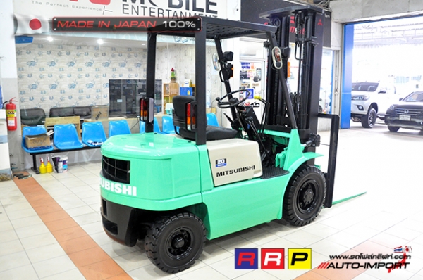 ขายรถโฟล์คลิฟท์มือสอง MITSUBISHI รุ่น F20A500M-73173 นำเข้าจากประเทศญี่ปุ่น 100\% ไม่เคยใช้งานในไทย