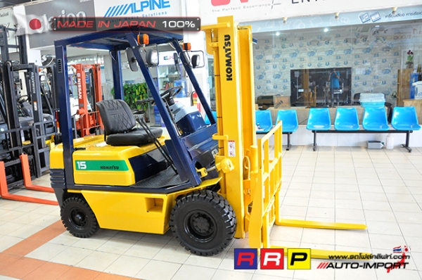 ขายรถโฟล์คลิฟท์มือสอง KOMATSU รุ่น FD15-15-312080 นำเข้าจากประเทศญี่ปุ่น 100\% ไม่เคยใช้งานในไทย ขายรถโฟล์คลิฟท์มือสอง KOMATSU รุ่น FD15-15-312080 นำเข้าจากประเทศญี่ปุ่น 100\% ไม่เคยใช้งานในไทย