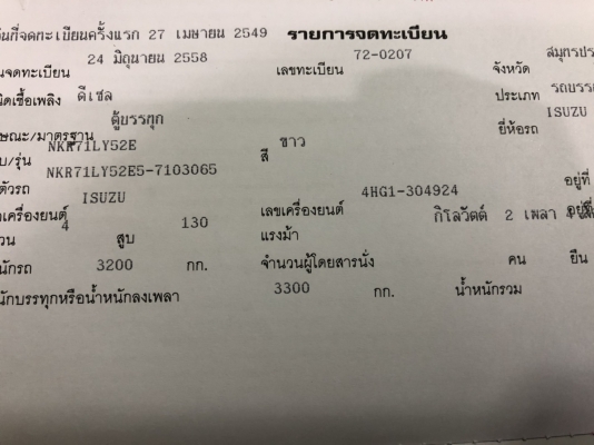 ขายรถ 6 ล้อตู้ 3บาน NKR71LY ค.4HG1 130โบว์ ปี 49 ราคา 430,000