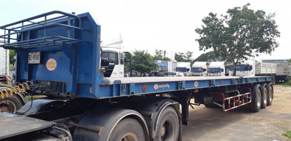 หางพื้นเรียบ 3เพลายาว12.50ม R.C.K.ปี57 ยางดีพร้อมใช้