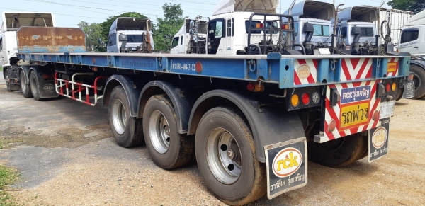 หางพื้นเรียบ 3เพลายาว12.50ม R.C.K.ปี57 ยางดีพร้อมใช้