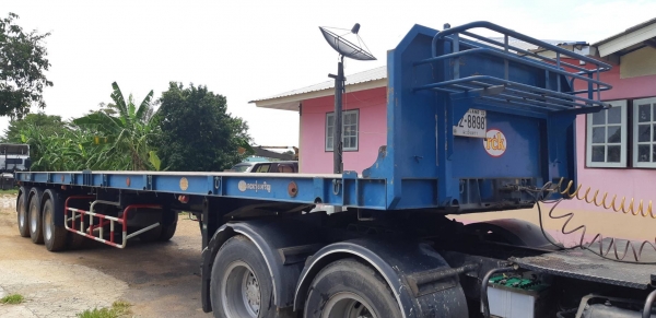 หางพื้นเรียบ 3เพลายาว12.50ม R.C.K.ปี57 ยางดีพร้อมใช้