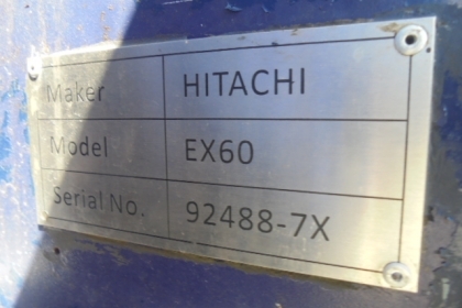 ขายรถแบคโฮ HITACHI EX60 (มีหัวแย็กปูน พร้อมบุ้งกี๋)