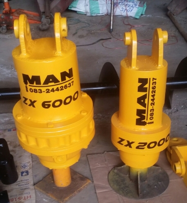 มอเตอร์สว่านเจาะดิน ติดรถแม็คโคร รถเครน