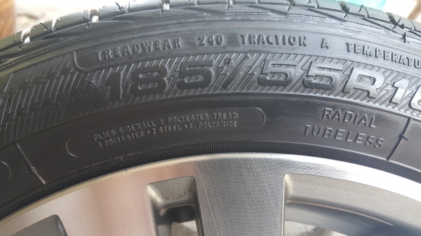 ขายล้อแม็กพร้อมยางใหม่ HONDA City ขอบ 16 ยางใหม่ ปี 17 Goodyear Excellence  ขนาด 185/55/16