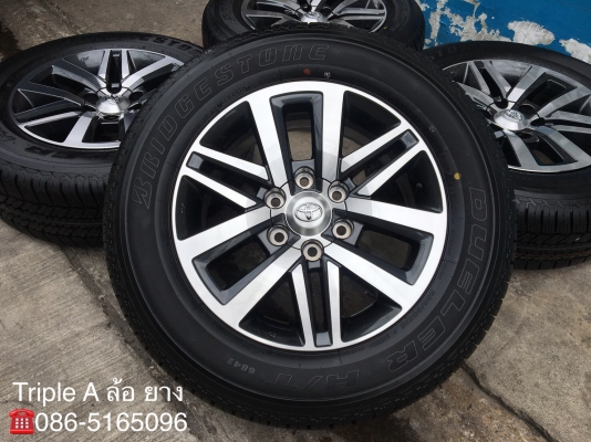ล้อแม็กป้ายแดง Toyota Fortuner ขอบ18 พร้อมยางป้ายแดง 265-60-18 Bridgestone ปี 18 แม็กสวยกริ๊บ เส้นสีจัดจ้าน