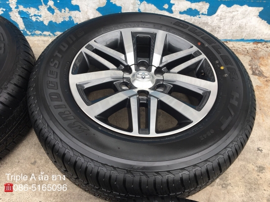 ล้อแม็กป้ายแดง Toyota Fortuner ขอบ18 พร้อมยางป้ายแดง 265-60-18 Bridgestone ปี 18 แม็กสวยกริ๊บ เส้นสีจัดจ้าน