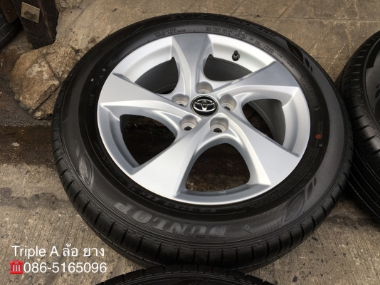 ล้อแม็กป้ายแดง Toyota CHR 5รู114 ขอบ17 รุ่นใหม่ล่าสุด พร้อมยางป้ายแดง 215-60-17 Dunlop ปี 18 แม็กสวยกริ๊บ ตุ่มเด้ง สีชัด