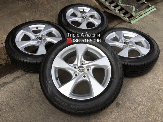 ล้อแม็กป้ายแดง Toyota CHR 5รู114 ขอบ17 รุ่นใหม่ล่าสุด พร้อมยางป้ายแดง 215-60-17 Dunlop ปี 18 แม็กสวยกริ๊บ ตุ่มเด้ง สีชัด