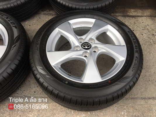 ล้อแม็กป้ายแดง Toyota CHR 5รู114 ขอบ17 รุ่นใหม่ล่าสุด พร้อมยางป้ายแดง 215-60-17 Dunlop ปี 18 แม็กสวยกริ๊บ ตุ่มเด้ง สีชัด