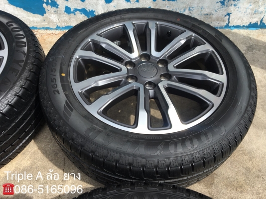 ล้อแม็กป้ายแดง Ford Everest ขอบ 20 รุ่นใหม่ล่าสุด พร้อมยางป้ายแดง 265-50-20 Goodyea ปี 18 แม็กสวยกริ๊บ