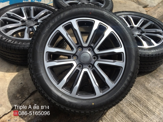 ล้อแม็กป้ายแดง Ford Everest ขอบ 20 รุ่นใหม่ล่าสุด พร้อมยางป้ายแดง 265-50-20 Goodyea ปี 18 แม็กสวยกริ๊บ