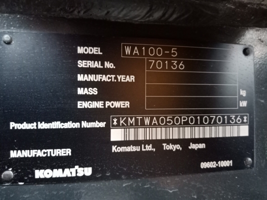 มาใหม่ครับ KOMATSU WA100-5 นำเข้าจากญี่ปุ่น โทร.090-986-2521 อ๊อบ