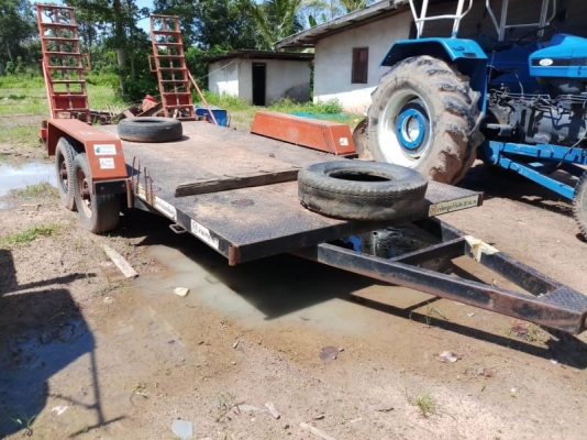 สาลี่ลากรถเกี่ยวข้าว