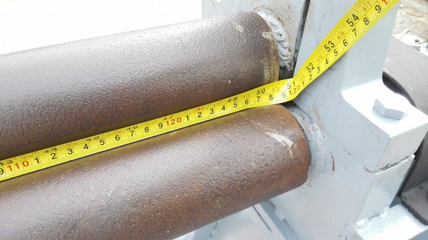 #เครื่องม้วนเหล็กแผ่น 4 ฟุต 120 cm เพลาตัน ม้วนหนา 3 mm พร้อมใช้