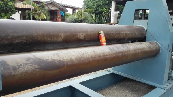 #เครื่องม้วนเหล็กแผ่นประกอบใหม่ 100\% ขนาด 5 ฟุต 150 cm เพลาตัน ม้วนหนา 6-16 mm หัวเพลาใส่โมลดัดแป้ปได้ พร้อมใช้