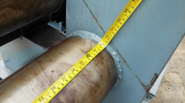 #เครื่องม้วนเหล็กแผ่นประกอบใหม่ 100\% ขนาด 5 ฟุต 150 cm เพลาตัน ม้วนหนา 6-16 mm หัวเพลาใส่โมลดัดแป้ปได้ พร้อมใช้