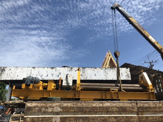 #เครื่องม้วนเหล็กแผ่น 8 ฟุต 240 cm เพลาตัน ม้วนหนา 6-12 mm ลูกล่างถ่างได้ม้วนกรวยได้ หัวเพลาใส่โมลดัดแป้ปได้