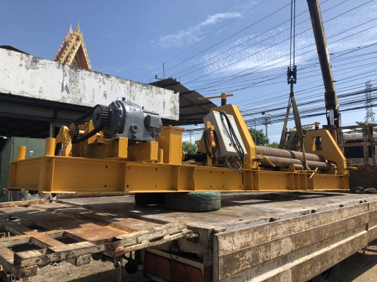 #เครื่องม้วนเหล็กแผ่น 8 ฟุต 240 cm เพลาตัน ม้วนหนา 6-12 mm ลูกล่างถ่างได้ม้วนกรวยได้ หัวเพลาใส่โมลดัดแป้ปได้