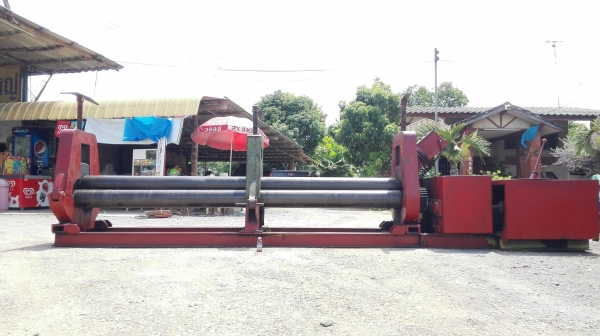 #เครื่องม้วนเหล็กแผ่น ยาว 10 ฟุต 3 เมตร เพลาตัน ม้วนหนา 6-9 mm มีตัวกดกลางพร้อมใช้