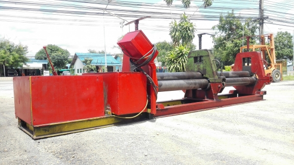 #เครื่องม้วนเหล็กแผ่น ยาว 10 ฟุต 3 เมตร เพลาตัน ม้วนหนา 6-9 mm มีตัวกดกลางพร้อมใช้