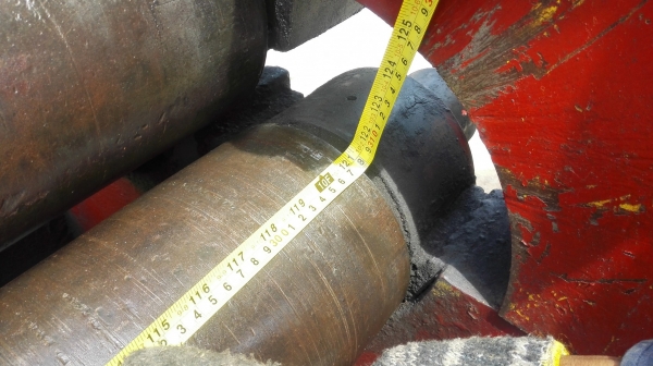 #เครื่องม้วนเหล็กแผ่น ยาว 10 ฟุต 3 เมตร เพลาตัน ม้วนหนา 6-9 mm มีตัวกดกลางพร้อมใช้