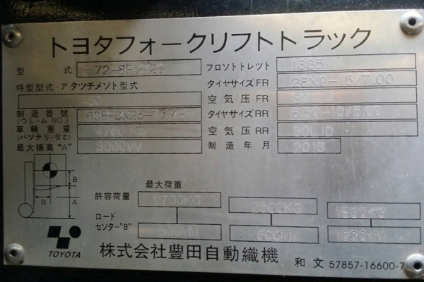 โฟล์คท์TOYOTA2.5ตัน รุ่น8 ดีเซล รถนอกปีใหม่2013 เครื่องดี แห้ง  ชมเครื่องจักร www.paholgroup.com