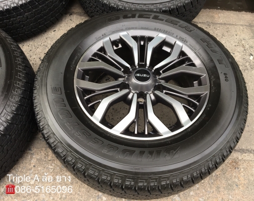 ล้อแม็ก ISUZU MU-X ขอบ17 พร้อมยาง 255-65-17 Bridgestone ปี 16 ดอกหนาปึกทุกเส้น