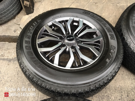 ล้อแม็ก ISUZU MU-X ขอบ17 พร้อมยาง 255-65-17 Bridgestone ปี 16 ดอกหนาปึกทุกเส้น