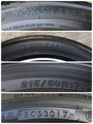 ล้อแม็ก Honda Civic FK ขอบ 17 พร้อมยาง 215-50-17 Yokohama  ปี 17