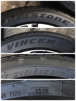 ล้อแม็ก Honda Civic FK ขอบ 17 พร้อมยาง 215-50-17 Yokohama  ปี 17