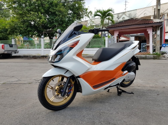 Pcx 150i ขาวส้ม 2017 วิ่ง4000โล มือเดียว