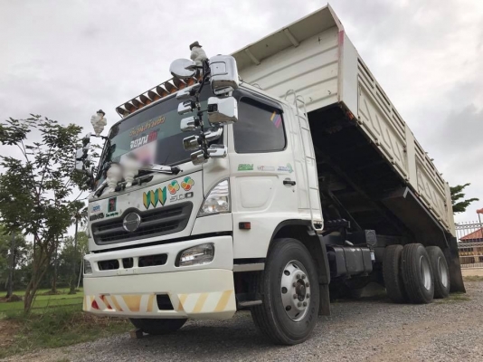 HINO MEGA FM1J  260 แรงม้า ปี 47 แม่เดี่ยวดัมพ์สามมิตร เครื่อง/เกียร์เดิมดี รถสวยพร้อมใช้งาน เอกสารพร้อมโอน